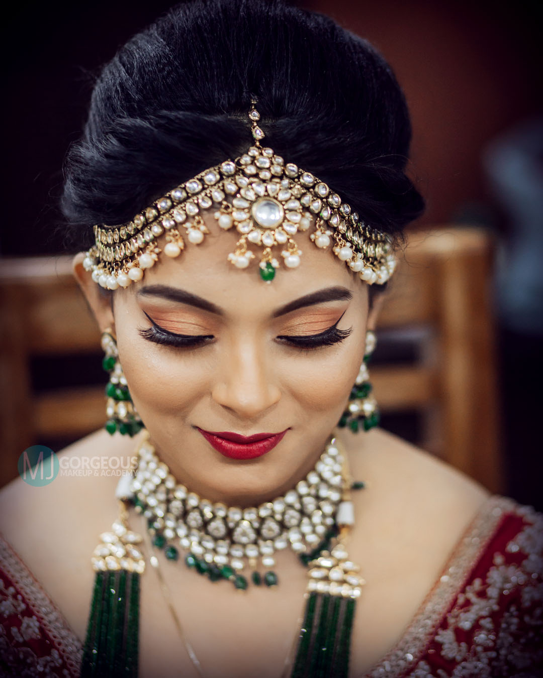 Indian Bride looking down