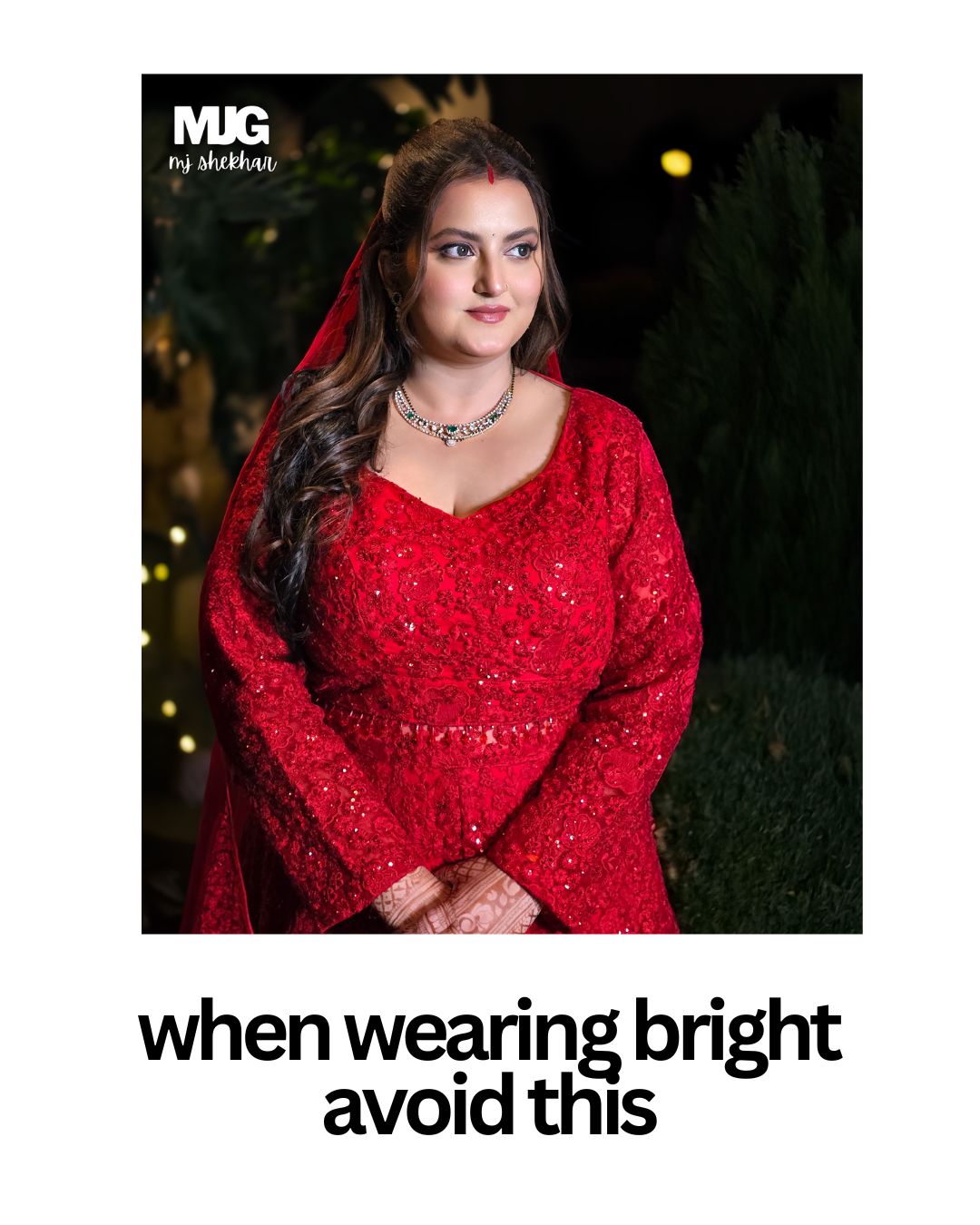 Fashion caution with bright colors