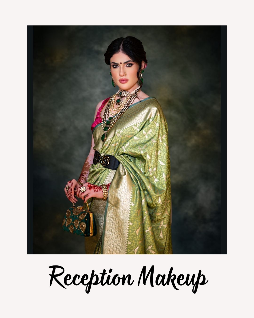 Woman in Saree Glam Look