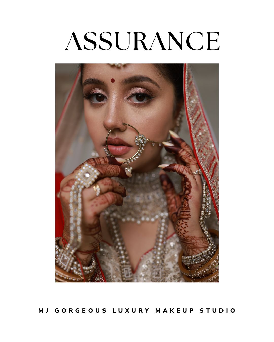 Bridal makeup assurance on camera