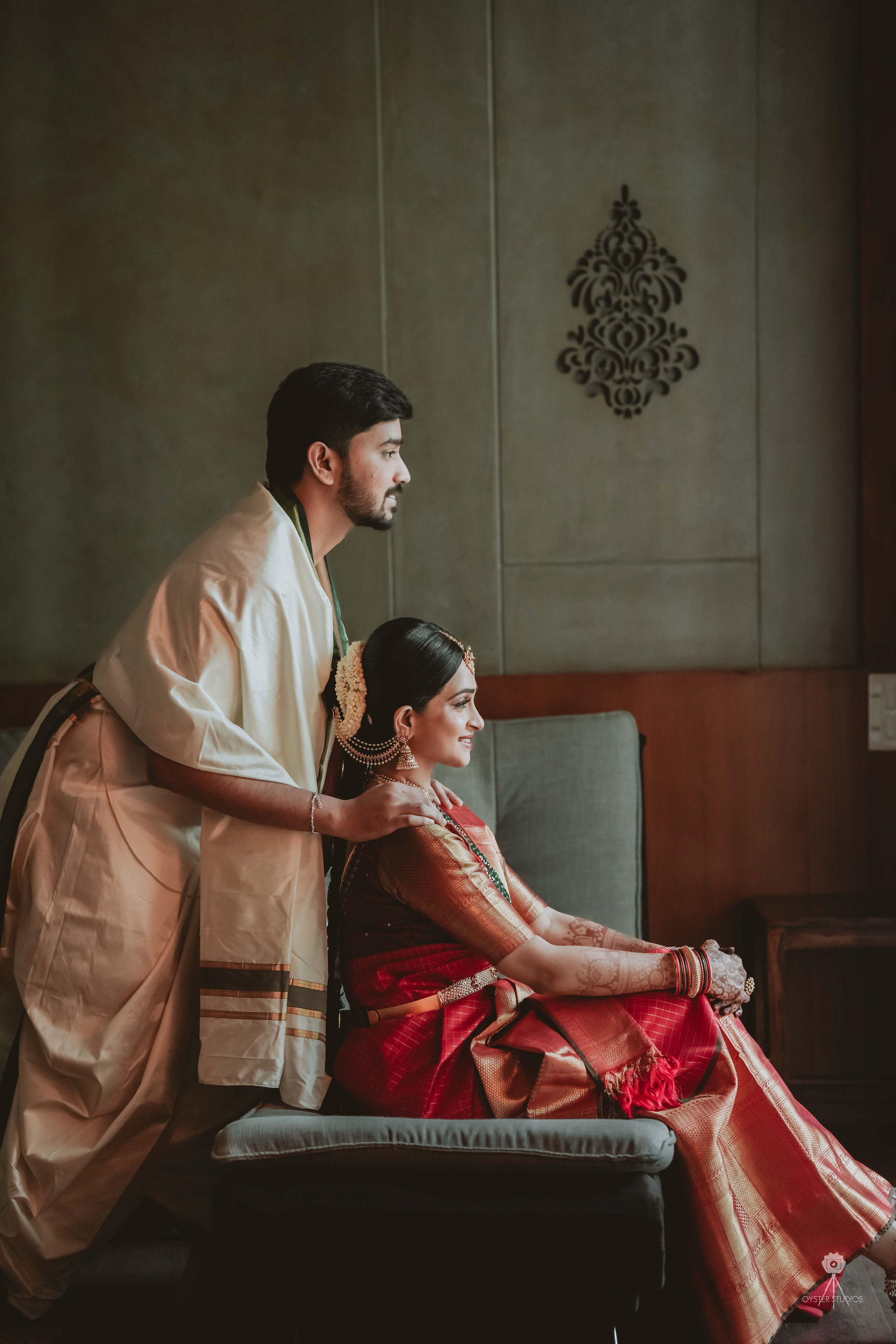 Elegant Muhurtham wedding couple