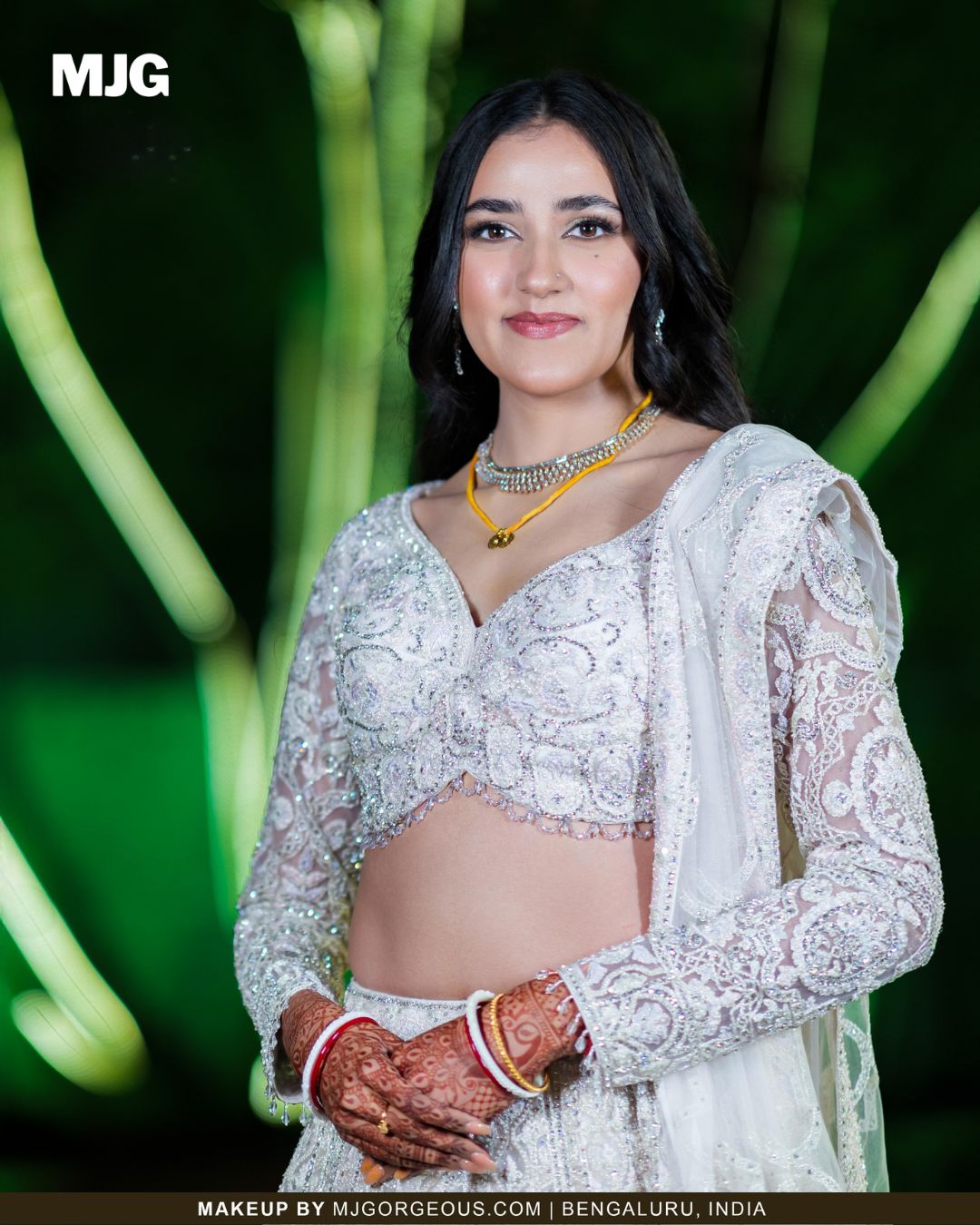 Reception glam makeup Ujjaini by MJ Shekhar Bangalore