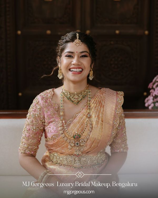 South Indian Bridal Makeup in Bangalore 5 Bridal portrait with traditional wedding styling