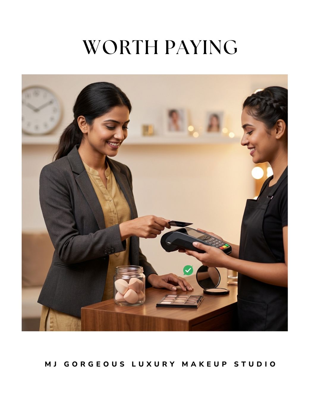 Makeup artist service payment
