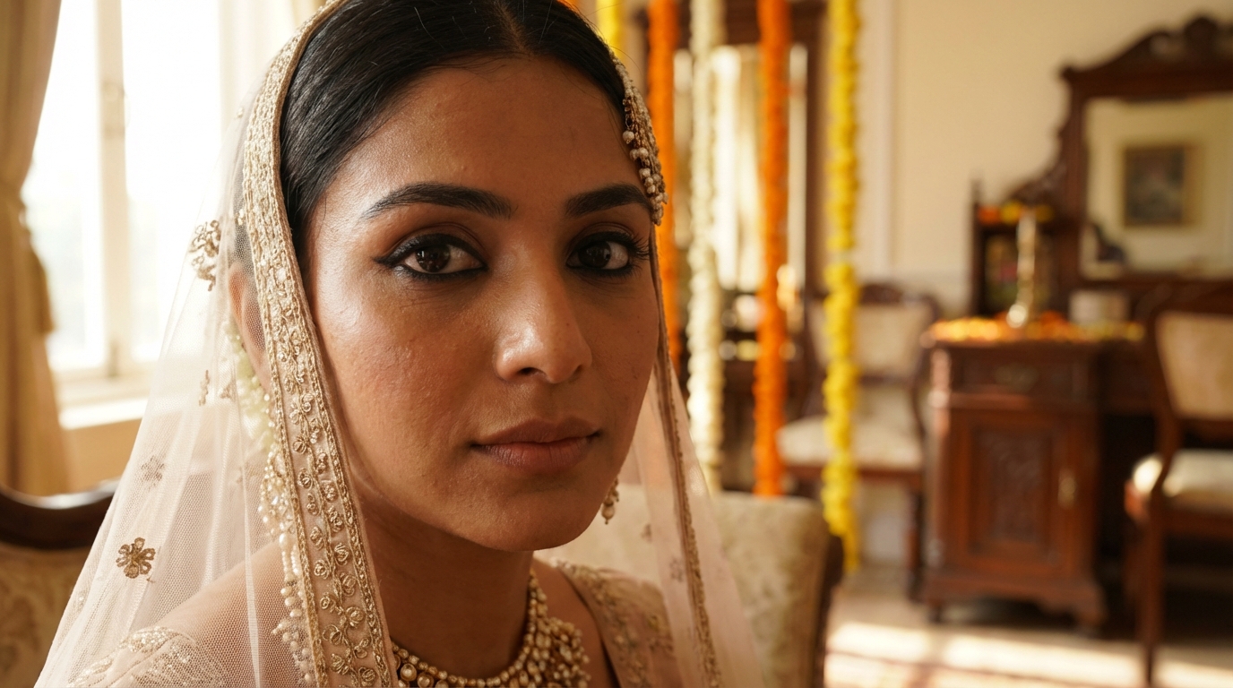 Bridal makeup natural skin texture