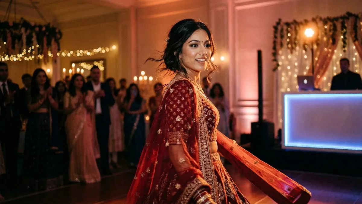 Bridal makeup under harsh flash
