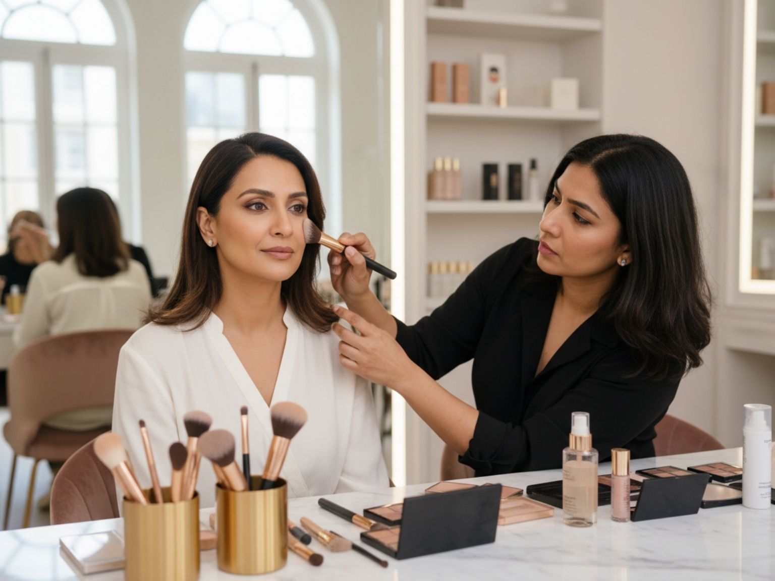 Skin prep before makeup application