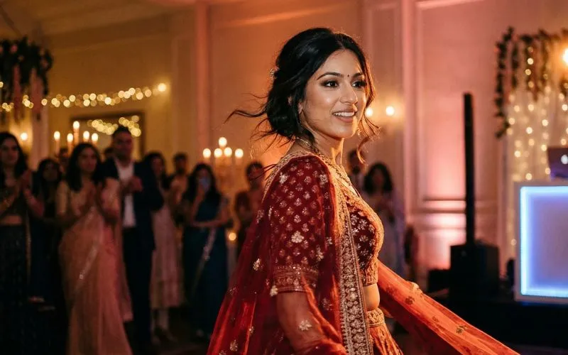 Bridal makeup staying fresh at reception